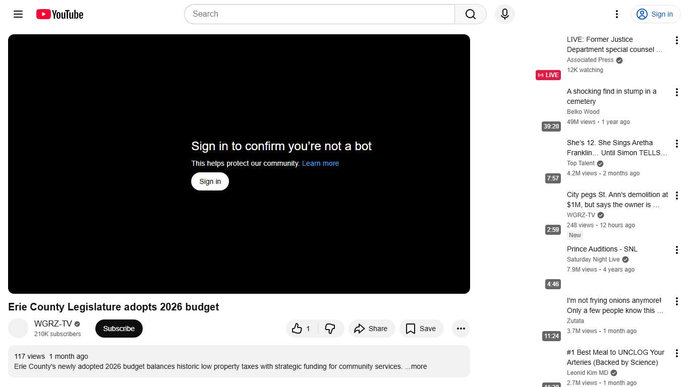 Erie County Legislature adopts 2026 budget - YouTube